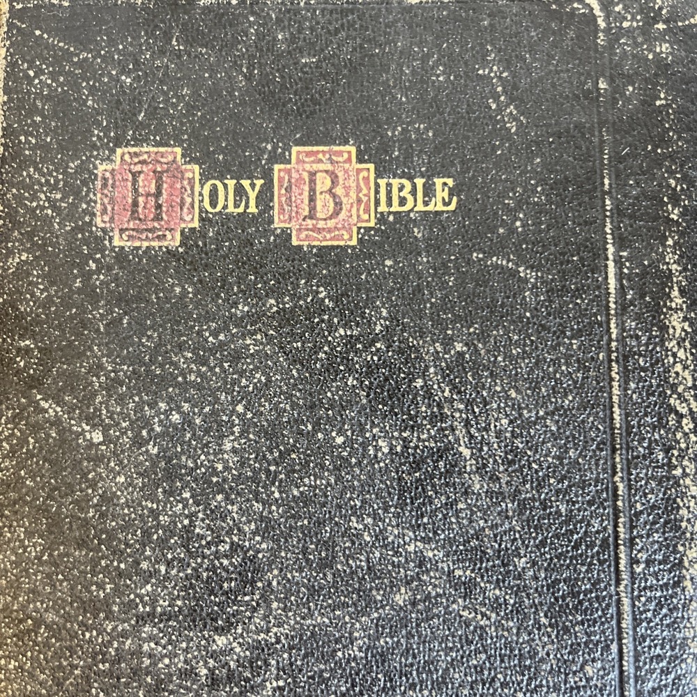 Vintage 1913 KJV Holy Bible Red Letter Master-Art Edition Leather Illustrated - Picture 2 of 16